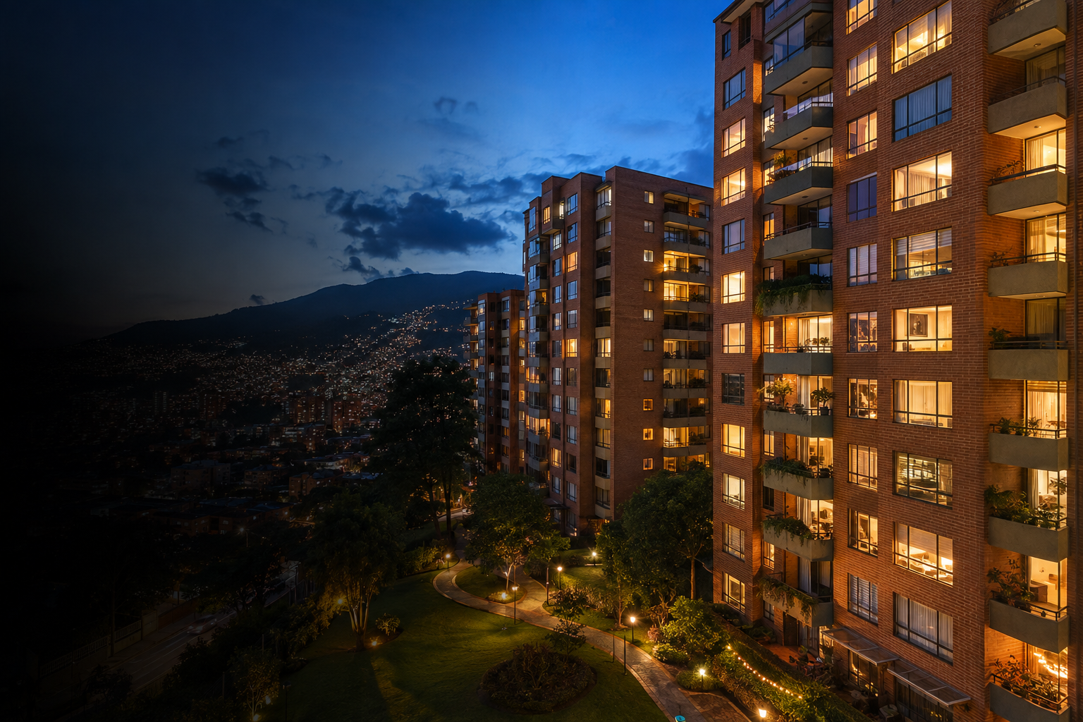 Conjunto residencial habitado en Medellín administrado por Selecta